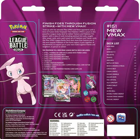Mew VMAX is projected to once again be one of the best decks in the game even after rotation in the Pokemon Trading Card Game. . Mew vmax league battle deck list